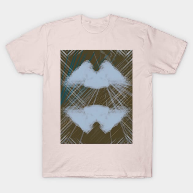 "The Enigma of the Unseen" - Abstract Baby Blue Modern Contemporary Sky Blue Artwork Digital Art T-Shirt by pngrktes-art